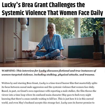 Lucky's Brea Grant Challenges the Systemic Violence That Women Face Daily